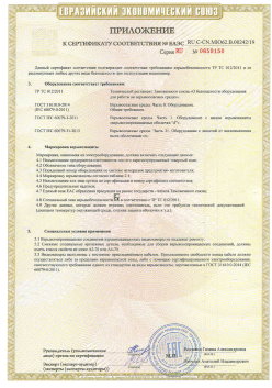12.03.2015 Ахтубинск - ЗАО СиБиСи(Япония) г.Москва. Приложение к сертификату Видеокамеры для систем охранного видеонаблюдения т.м.GANZ. ТР ТС 020/2011